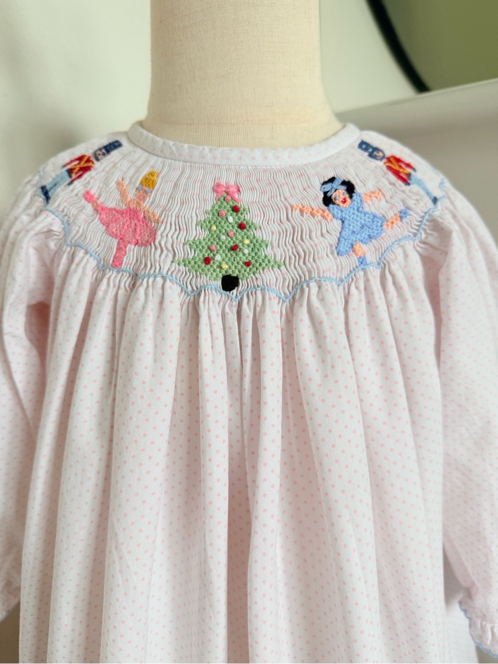 Shrimp & Grits Kids Smocked Nutcracker Ballerina Christmas Dress Girls 3T - Picture 2 of 16
